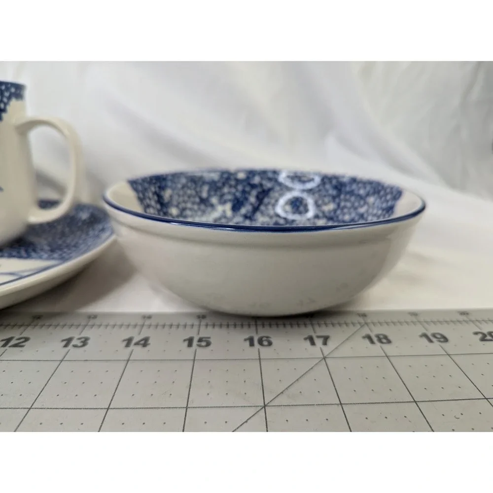 Thomson Pottery Snowman Plate Bowl Mug Lot Snow‎ Winter